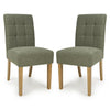 Weave Fabric Dining Chairs in Set Of 2 With Natural Legs - Moseley