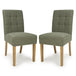 Weave Fabric Dining Chairs in Set Of 2 With Natural Legs - Moseley