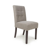 Weave Fabric Dining Chairs in Set Of 2 With Walnut Legs - Moseley