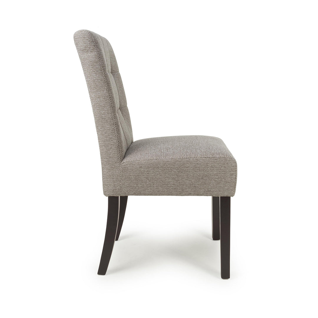 Weave Fabric Dining Chairs in Set Of 2 With Walnut Legs - Moseley