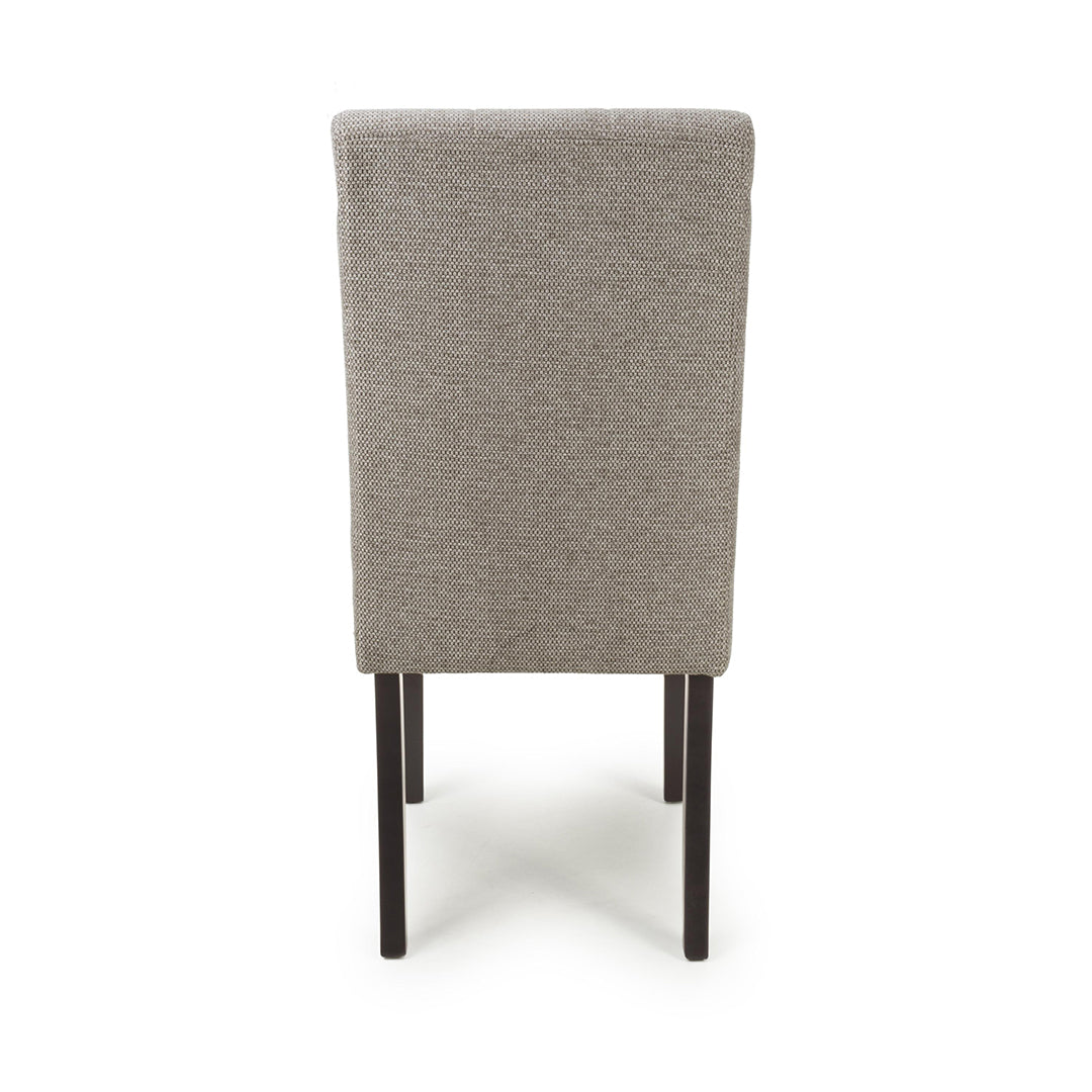 Weave Fabric Dining Chairs in Set Of 2 With Walnut Legs - Moseley