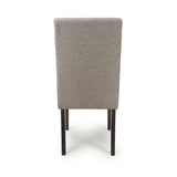 Weave Fabric Dining Chairs in Set Of 2 With Walnut Legs - Moseley