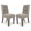 Weave Fabric Dining Chairs in Set Of 2 With Walnut Legs - Moseley