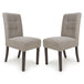 Weave Fabric Dining Chairs in Set Of 2 With Walnut Legs - Moseley
