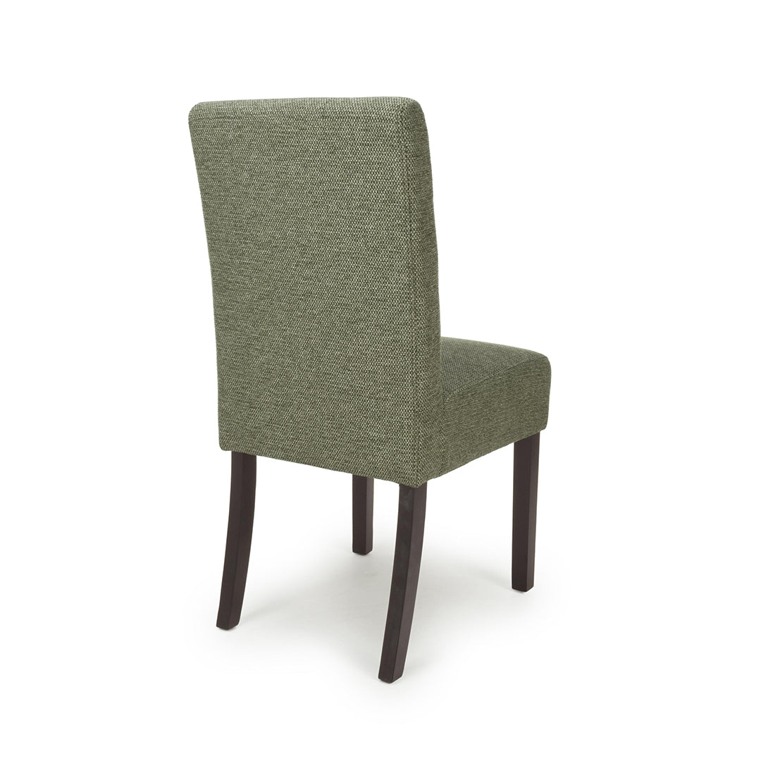 Weave Fabric Dining Chairs in Set Of 2 With Walnut Legs - Moseley