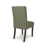Weave Fabric Dining Chairs in Set Of 2 With Walnut Legs - Moseley