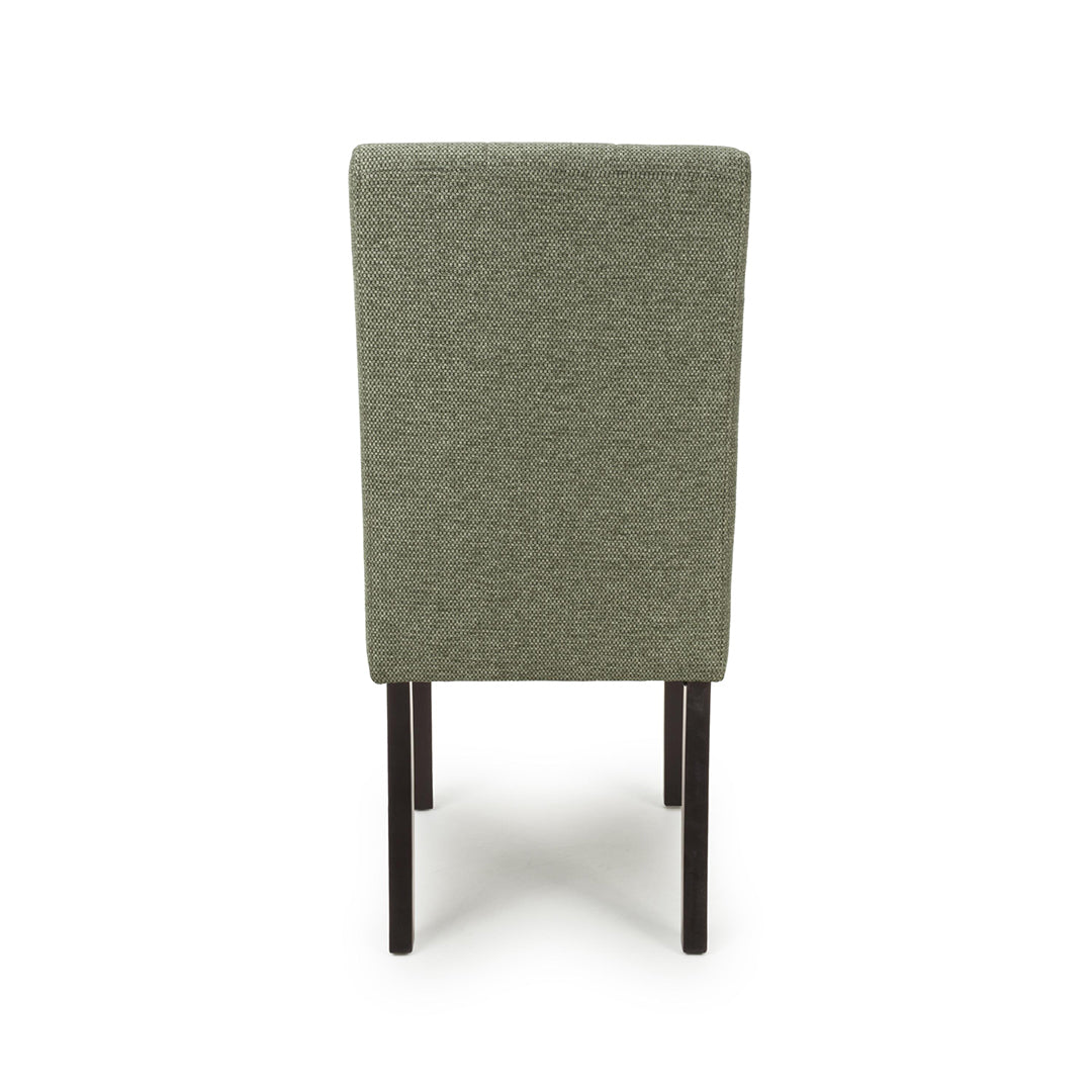Weave Fabric Dining Chairs in Set Of 2 With Walnut Legs - Moseley