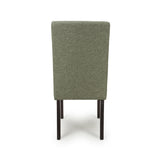 Weave Fabric Dining Chairs in Set Of 2 With Walnut Legs - Moseley