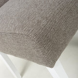 Weave Fabric Dining Chairs in Set Of 2 With White Legs - Moseley
