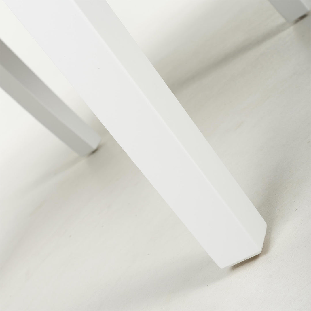 Weave Fabric Dining Chairs in Set Of 2 With White Legs - Moseley