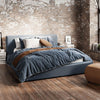 Weave Fabric Double Bed - Soho