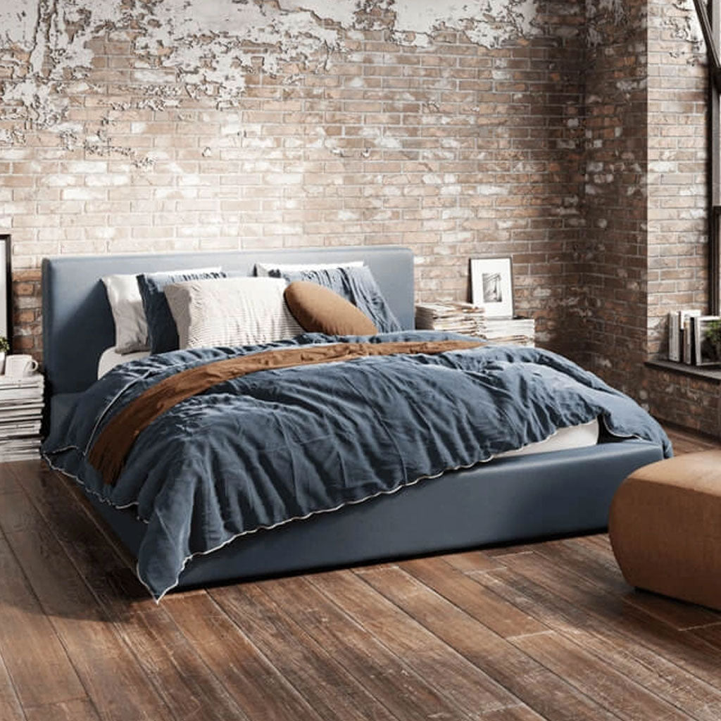 Weave Fabric King Size Bed - Soho