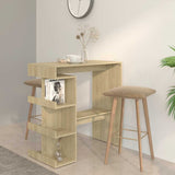 Wooden Bar Table With Storage Rack - Vantage Home