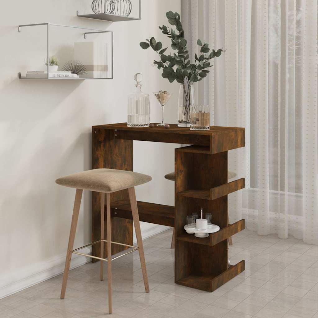 Wooden Bar Table With Storage Rack - Vantage Home