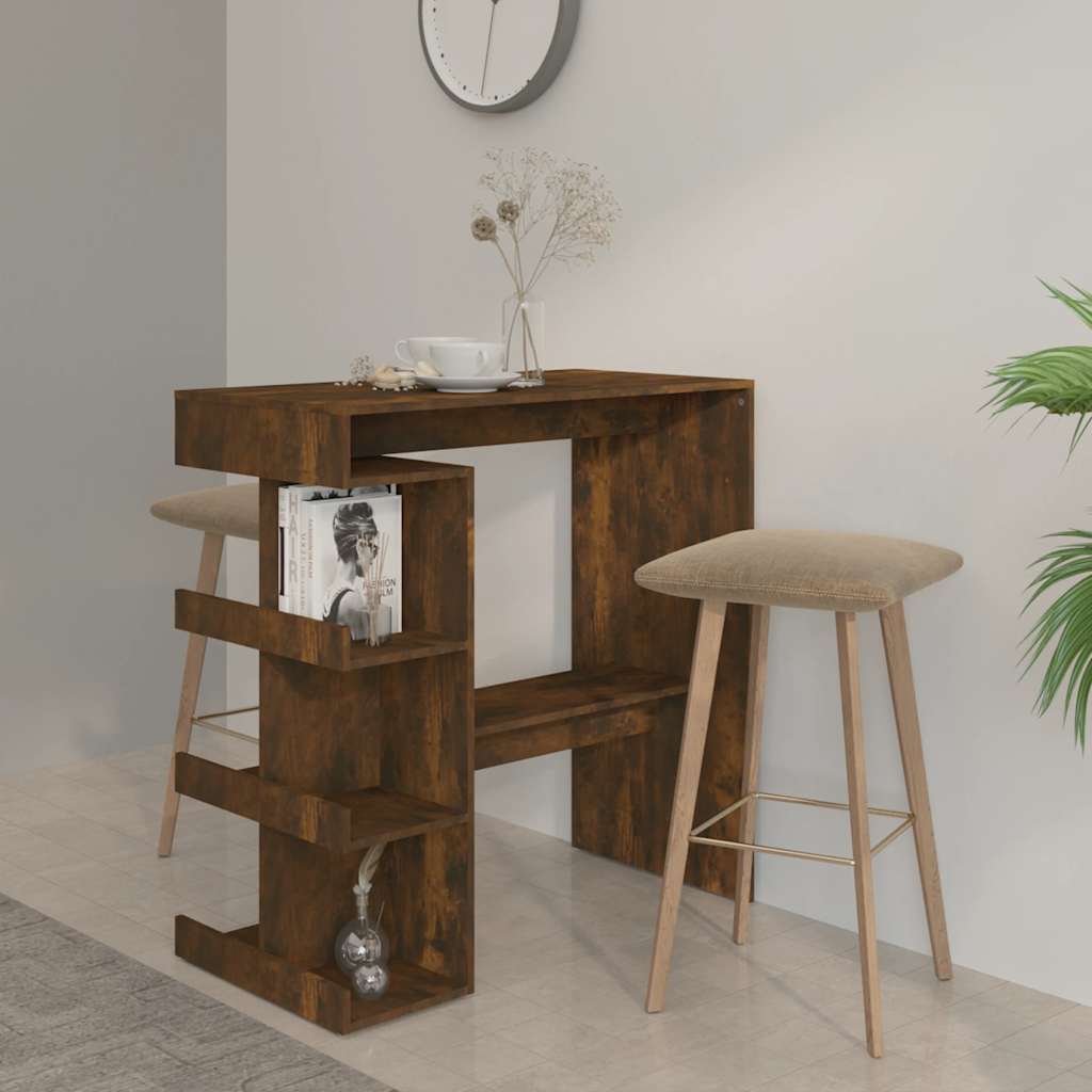 Wooden Bar Table With Storage Rack - Vantage Home