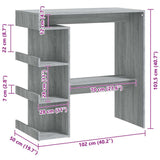 Wooden Bar Table With Storage Rack - Vantage Home