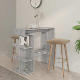 Wooden Bar Table With Storage Rack - Vantage Home