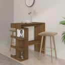 Wooden Bar Table With Storage Rack - Vantage Home