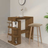 Wooden Bar Table With Storage Rack - Vantage Home