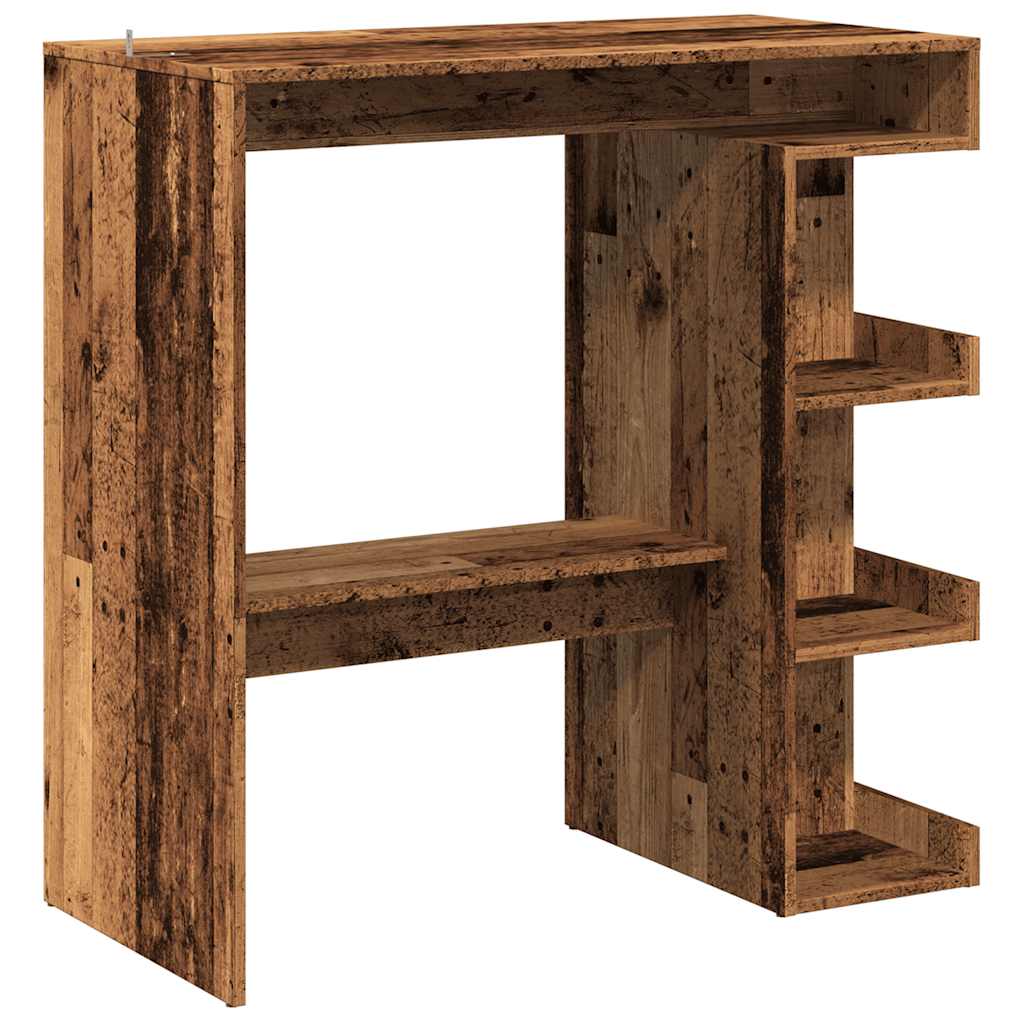 Wooden Bar Table With Storage Rack - Vantage Home
