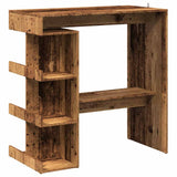 Wooden Bar Table With Storage Rack - Vantage Home