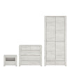 Wooden 3 Piece Bedroom Furniture Set - Angel