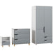Wooden 3 Piece Bedroom Furniture Set With 2 Doors Wardrobe - Velmora