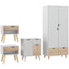 Wooden 4 Piece Bedroom Furniture Set With 2 Doors Sideboard - Velmora