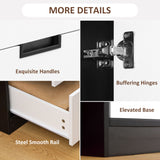 Wooden 4 Piece Bedroom Furniture Set With 2 Doors Wardrobe - Velmora