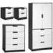 Wooden 4 Piece Bedroom Furniture Set With 2 Doors Wardrobe - Velmora