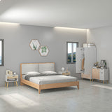 Wooden 4 Piece Bedroom Furniture Set With 3 Doors Sideboard - Velmora