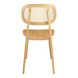 Wooden Accent Chair With Natural Cane Back - Relish