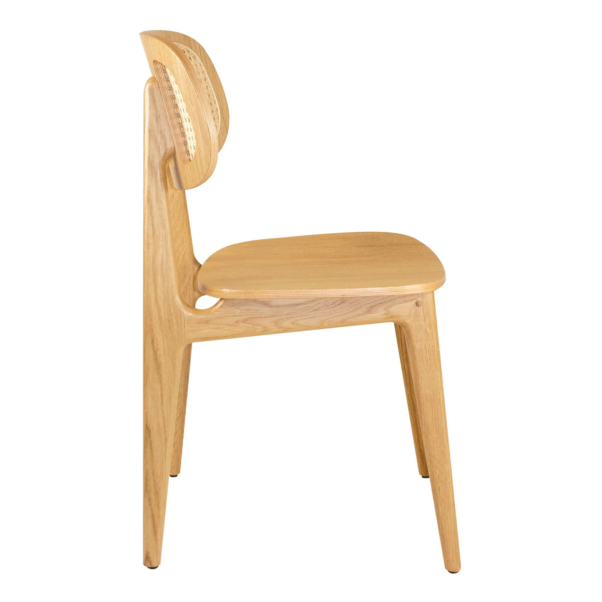 Wooden Accent Chair With Natural Cane Back - Relish