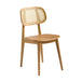 Wooden Accent Chair With Natural Cane Back - Relish