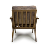 Wooden Accent Chair With Suede Effect Cushions - Hampton