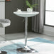 Wooden Adjustable Height Bar Table Round With Swivel Painted Top - Velmora