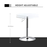 Wooden Adjustable Height Bar Table Round With Swivel Top - Velmora