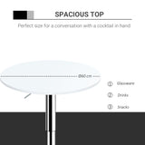 Wooden Adjustable Height Bar Table Round With Swivel Top - Velmora