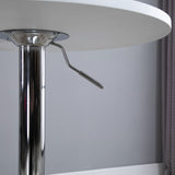 Wooden Adjustable Height Bar Table Round With Swivel Top - Velmora
