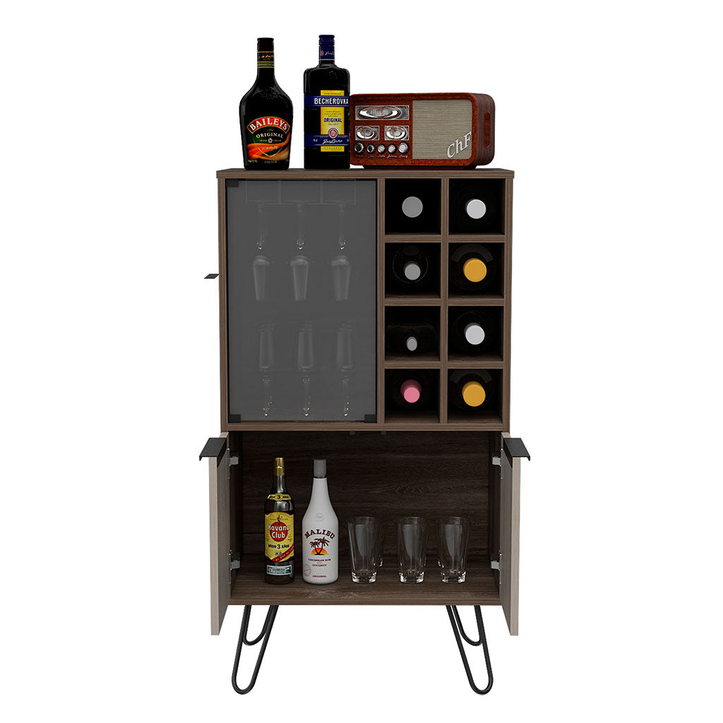 Wooden Bar Cabinet With 2 Doors - Nevada