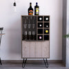 Wooden Bar Cabinet With 2 Doors - Nevada