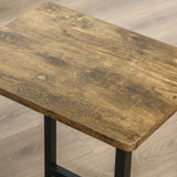 Wooden Bar Stool 40cm Wide With Metal Frame in Set Of 2 - Velmora