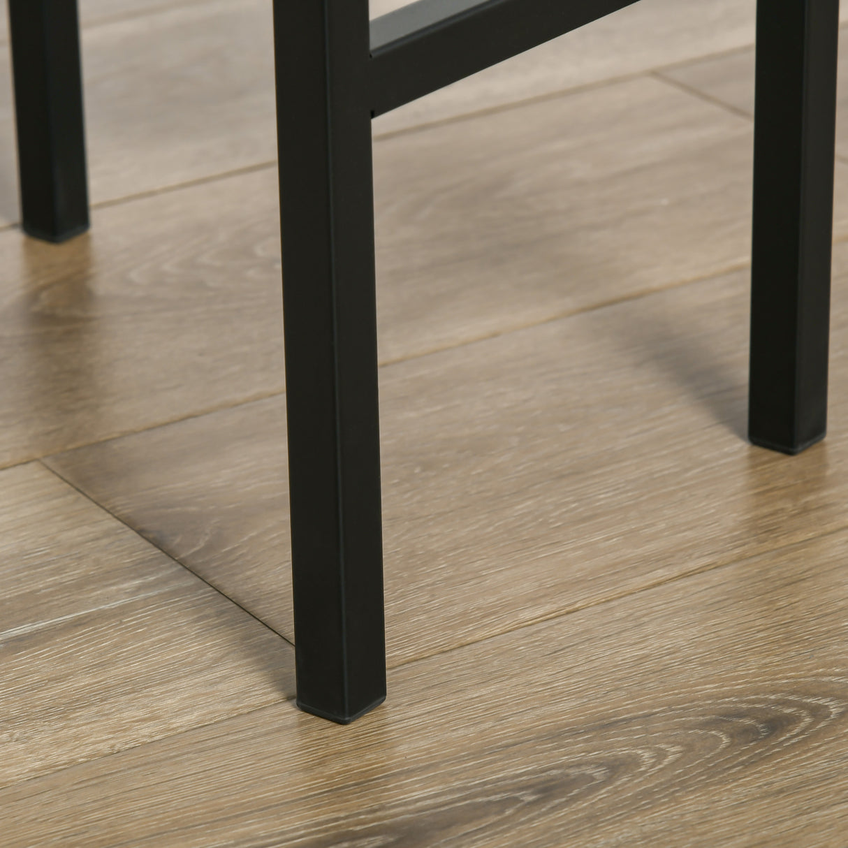 Wooden Bar Stool 40cm Wide With Metal Frame in Set Of 2 - Velmora
