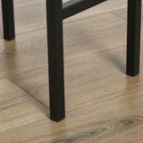 Wooden Bar Stool 40cm Wide With Metal Frame in Set Of 2 - Velmora
