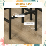 Wooden Bar Stool 40cm Wide With Metal Frame in Set Of 2 - Velmora