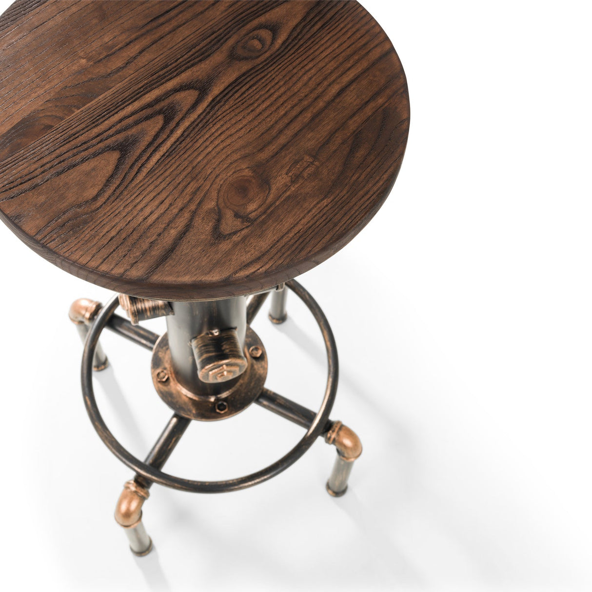 Wooden Bar Stool 45cm Wide Round - Rockport