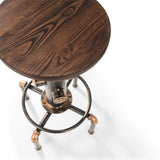 Wooden Bar Stool 45cm Wide Round - Rockport