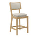 Wooden Bar Stool Counter With Fabric Seat - Maggie