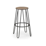 Wooden Bar Stools in Set Of 2 Round - Dalston