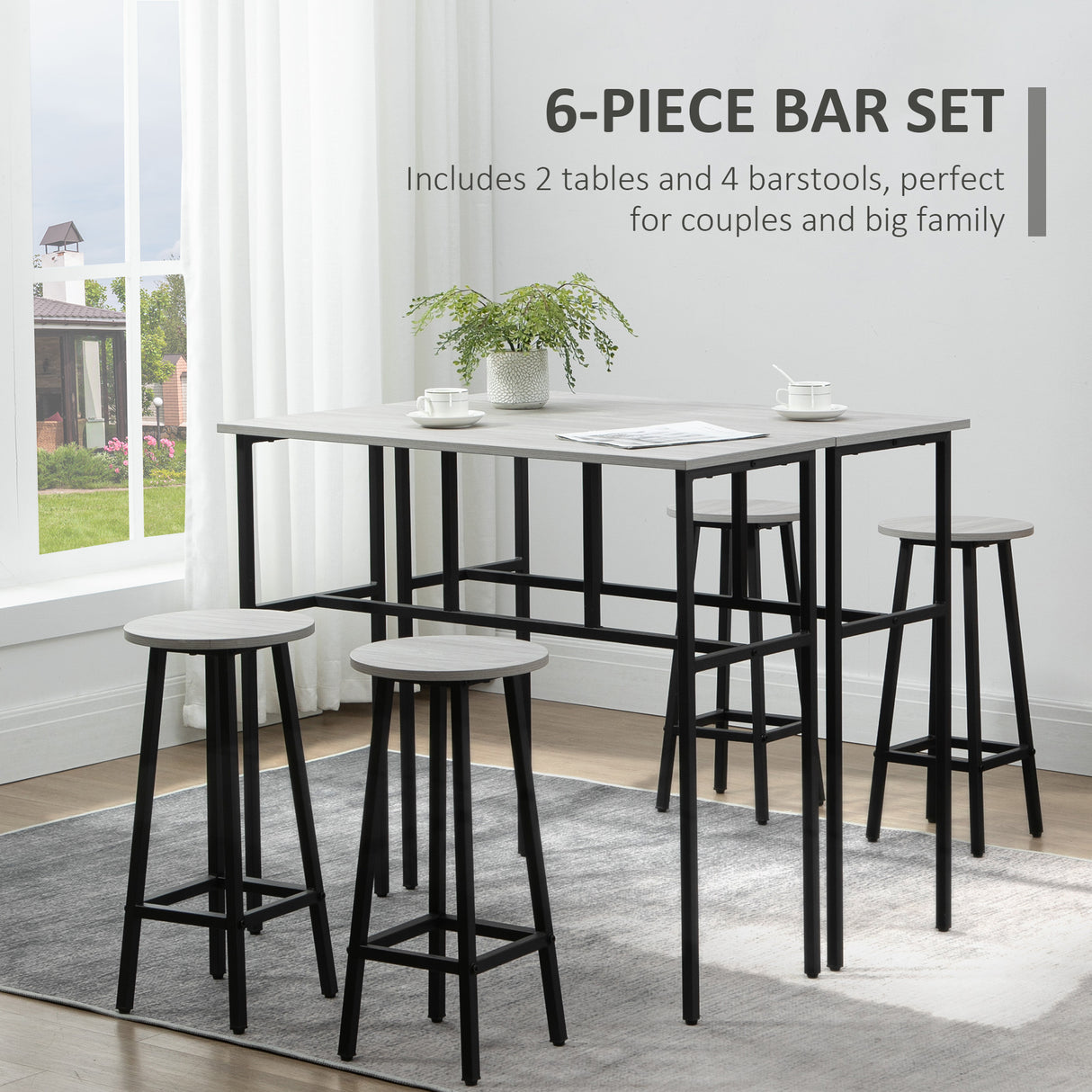 Wooden Bar Table 100cm Wide Rectangular With 2 Stools in Set Of 2 - Velmora